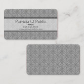 Gray Damask Patroon Visitekaartje (Voorkant / Achterkant)