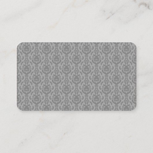 Gray Damask Patroon Visitekaartje (Achterkant)