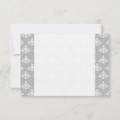 Gray Damask RSVP-kaart RSVP Kaartje (Achterkant)