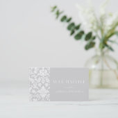 Gray Damask Visitekaartje (Staand voorkant)
