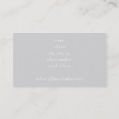 Gray Damask Visitekaartje (Achterkant)
