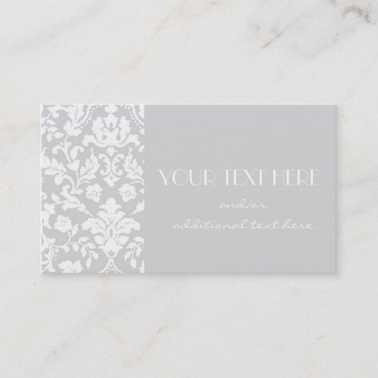 Gray Damask Visitekaartje (Voorkant)