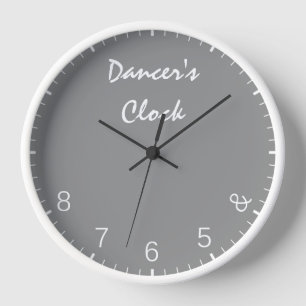 Gray Dancers Clock - Funny Dansans Humor