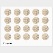 Gray Daring Floral Blooms Weddenschappen Ronde Sticker (Vel)