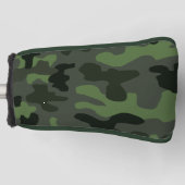 Gray dark green camouflage nr. 14 print golfheadcover (Voorkant)