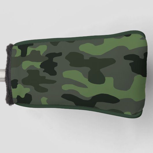 Gray dark green camouflage nr. 14 print golfheadcover (Voorkant)