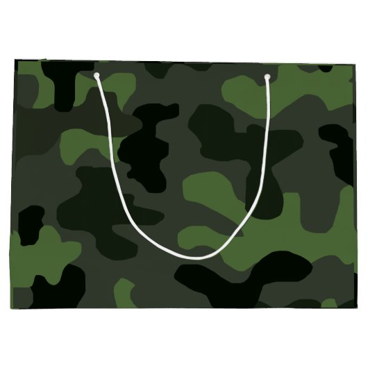 Gray dark green camouflage nr. 14 print groot cadeauzakje (Achterkant)