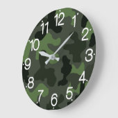 Gray dark green camouflage nr. 14 print   grote klok (Hoek)