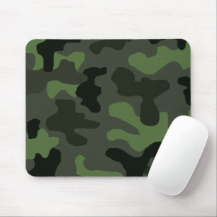 Gray dark green camouflage nr. 14 print muismat