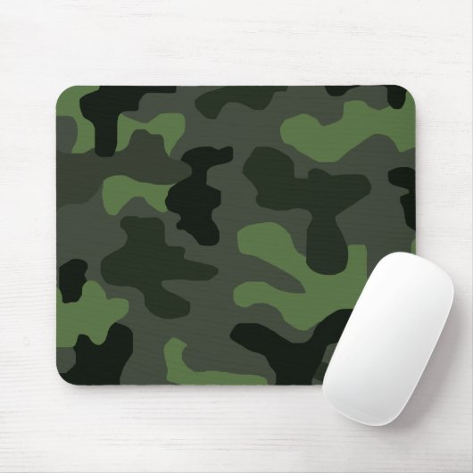 Gray dark green camouflage nr. 14 print muismat (Met muis)