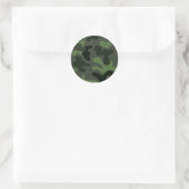 Gray dark green camouflage nr. 14 print ronde sticker (Tas)