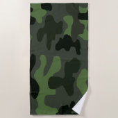 Gray dark green camouflage nr. 14 print strandlaken (Voorkant)