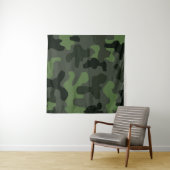 Gray dark green camouflage nr. 14 print wandkleed (In Situ (horizontaal))