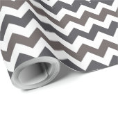 Gray Dark Liver Chevron Zigzap Pattern Cadeaupapier (Rol Hoek)