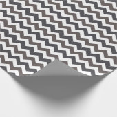 Gray Dark Liver Chevron Zigzap Pattern Cadeaupapier (Hoek)