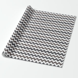 Gray Dark Liver Chevron Zigzap Pattern Cadeaupapier