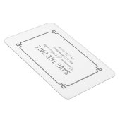 Gray Deco Chic Opslaan Datum Magneet (Rechterzijde)
