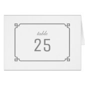 Gray Deco Chic-tabelnummer (Voorkant Horizontaal)