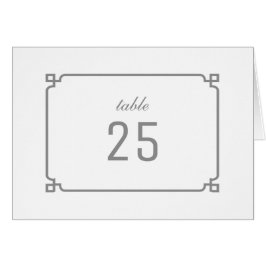 Gray Deco Chic-tabelnummer