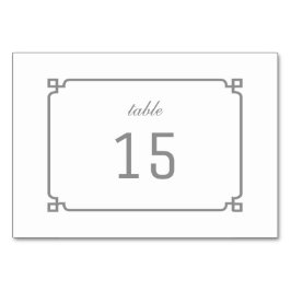 Gray Deco Chic Table Kaart