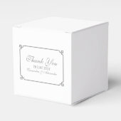 Gray Deco Chic Wedding Bedankdoosjes (Voorkant Zijde)