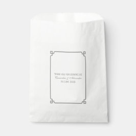 Gray Deco Chic Wedding Bedankzakje