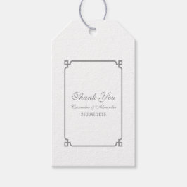 Gray Deco Chic Wedding Cadeaulabel