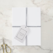 Gray Deco Chic Wedding Cadeaulabel (Met Touw)