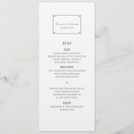 Gray Deco Chic Wedding Menu