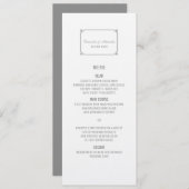 Gray Deco Chic Wedding Menu (Voorkant / Achterkant)