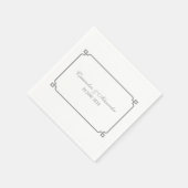 Gray Deco Chic Wedding Servet (Hoek)