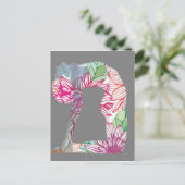 Gray Deco Floral Yoga reeks Briefkaart (Staand voorkant)