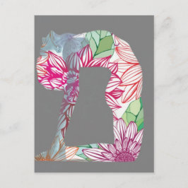 Gray Deco Floral Yoga reeks Briefkaart