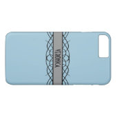 Gray Deco Flourish Case-Mate iPhone Case (Achterkant (Horizontaal))