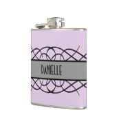 Gray Deco Flourish Flask Heupfles (Links)