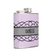 Gray Deco Flourish Flask Heupfles (Rechts)