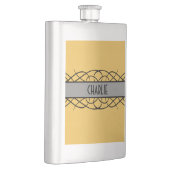 Gray Deco Flourish Flask Heupfles (Rechts)