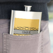 Gray Deco Flourish Flask Heupfles (Voorbeeld)