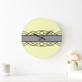 Gray Deco Flourish Grote Klok (Huis)