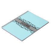 Gray Deco Flourish Notitieboek (Linkerzijde)