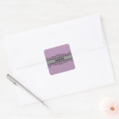 Gray Deco Flourish Vierkante Sticker (Envelop)