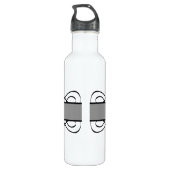 Gray Deco Flourish Waterfles (Achterkant)