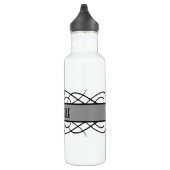 Gray Deco Flourish Waterfles (Rechts)