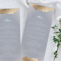 Gray Deco Geometric Gold Gatsby Wedding