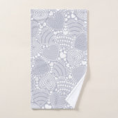 Gray Decorative Hearts Pattern Bad Handdoek (Handdoek)