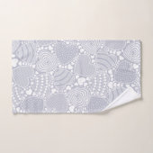 Gray Decorative Hearts Pattern Bad Handdoek (Handdoek)
