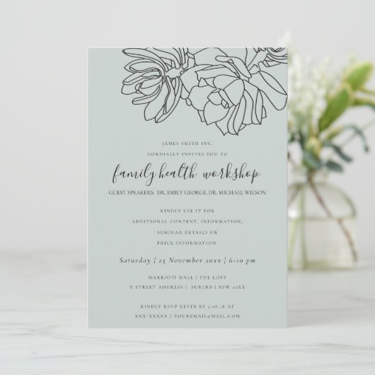 GRAY DESERT CACTI SUCCULENT SKETCH WORKSHOP EVEN KAART (Staand voorkant)