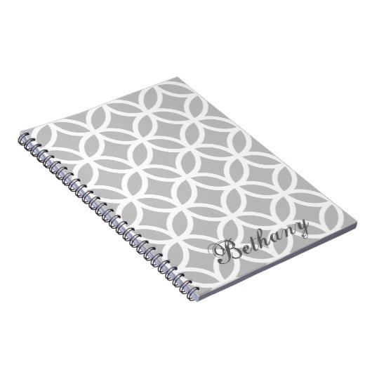 Gray Diamond Pattern - Aangepast Notitieboek (Rechterzijde)