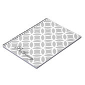 Gray Diamond Pattern - Aangepast Notitieboek (Linkerzijde)