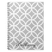 Gray Diamond Pattern - Aangepast Notitieboek (Voorkant)